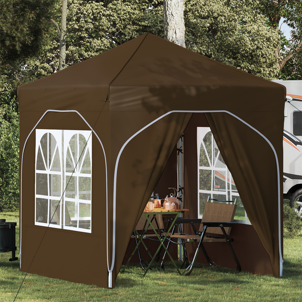Pop-up šventinis palapinė 192 x 192 x 245 cm Taupe