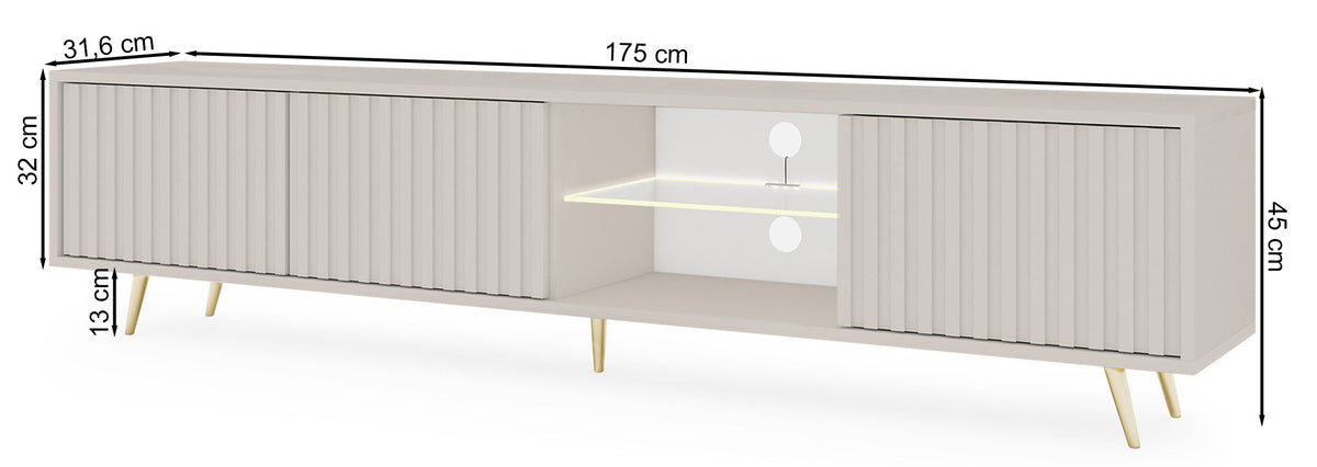 TV spintelė MAGNUS, 175 cm, kašmyras