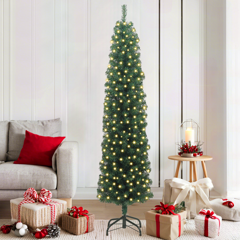 Artificial Christmas Tree Green 180 cm PVC, steel and plastic