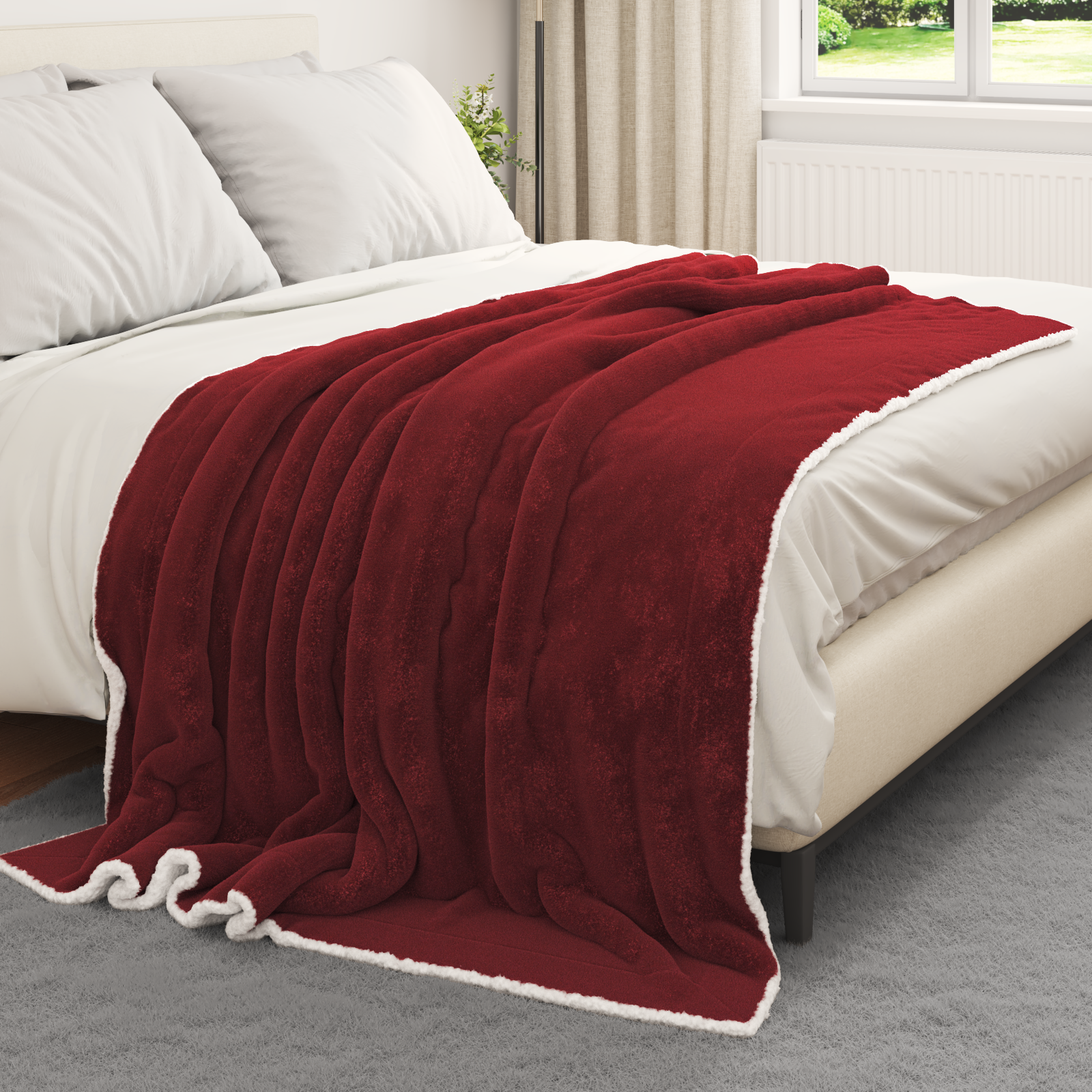 Apklotas Bordo raudona 150 x 200 cm Flysas
