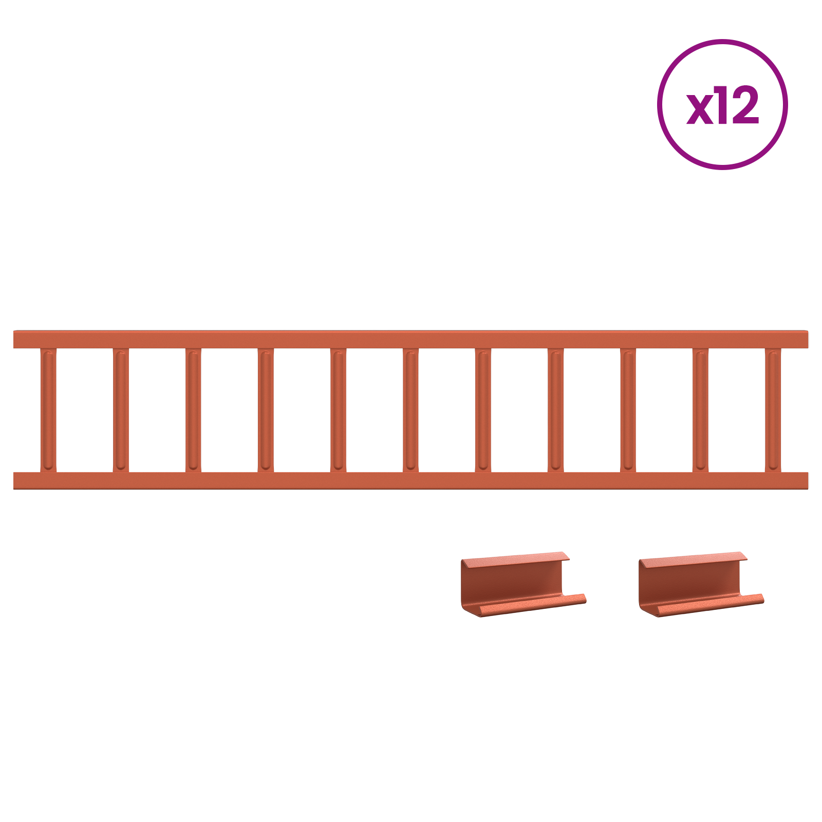 Stogo sniego sargas Raudona 1200 x 2,5 x 20 cm Plienas