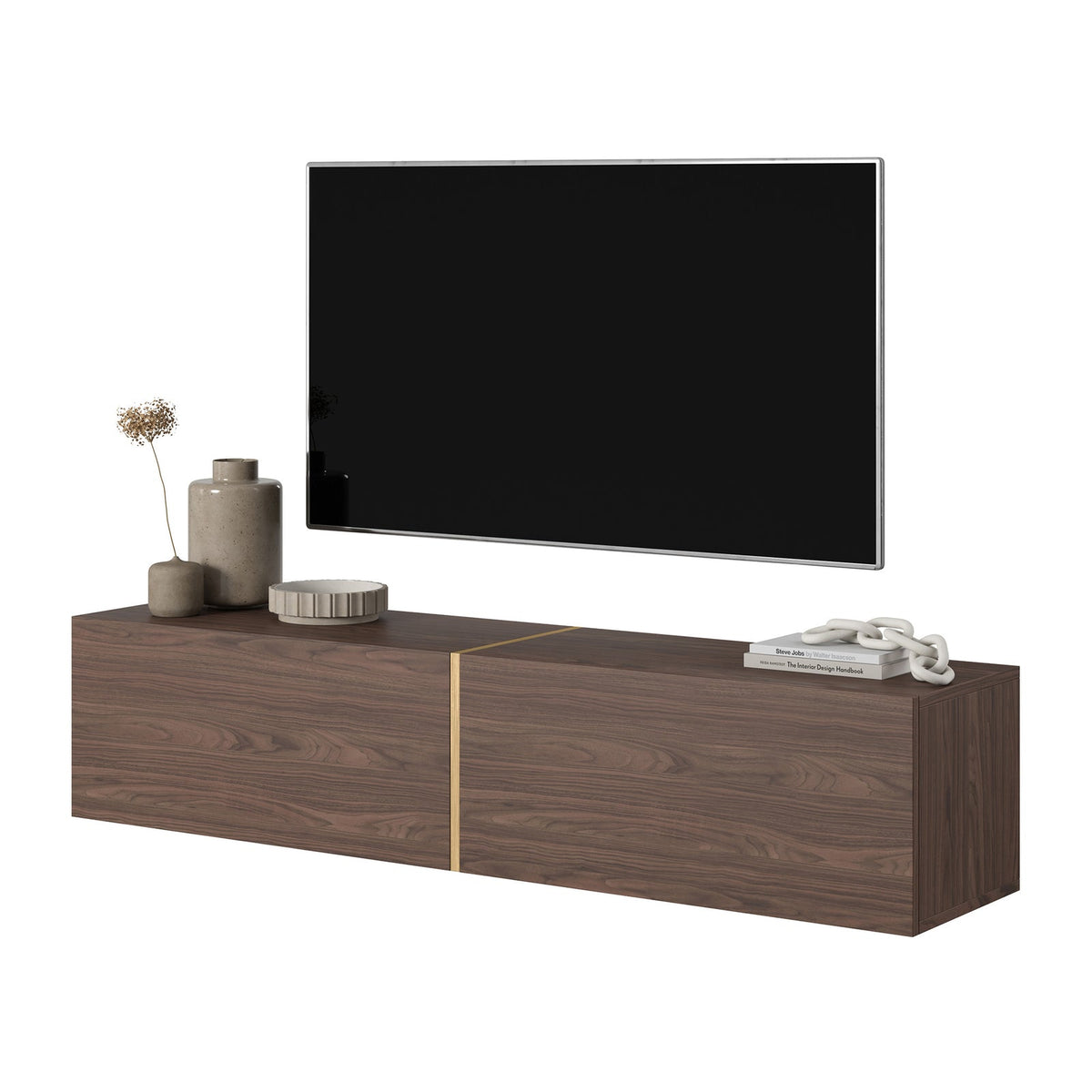 TV spintelė FREJA, riešutas, 140 cm, 2