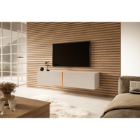 TV spintelė FREJA, 140 cm, kašmyras+auksinė iš šono