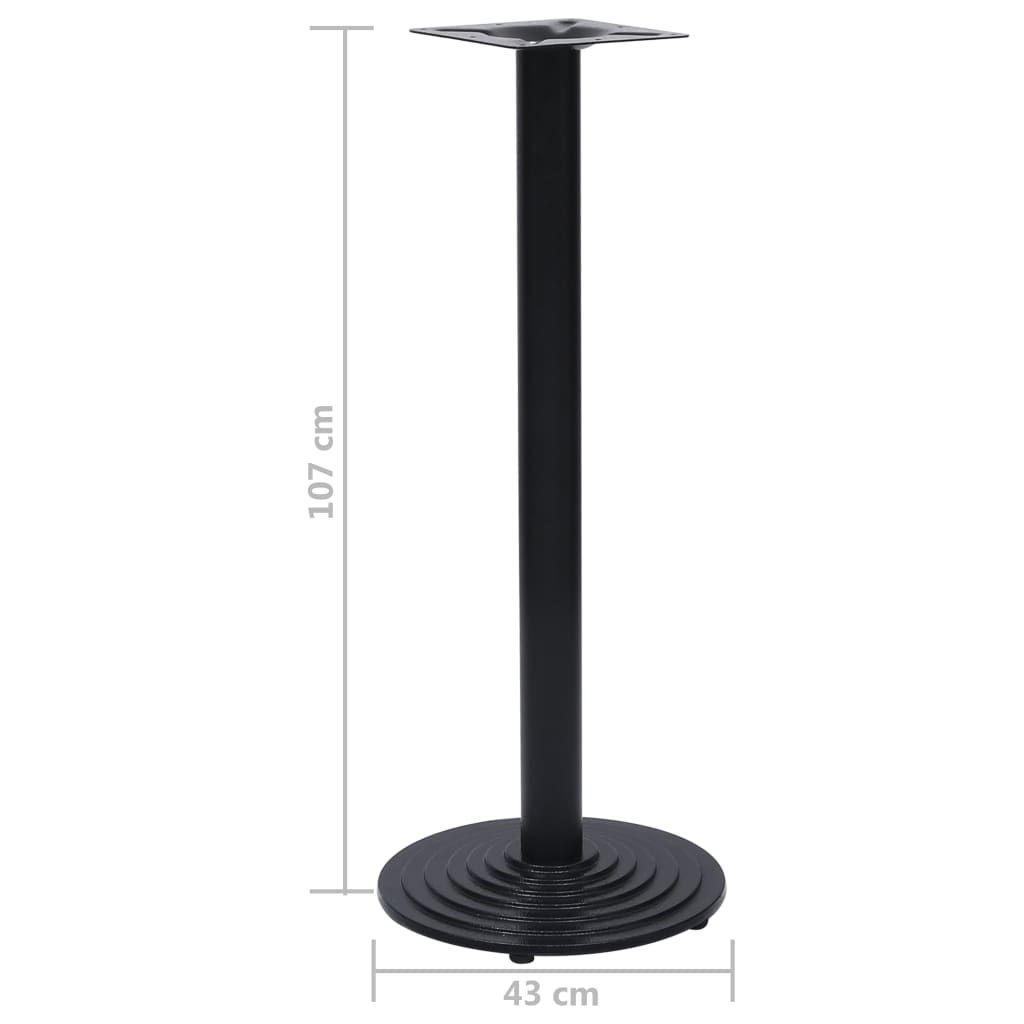 Bistro stalo kojelė Juoda Ø43x107 cm Ketaus - Namų Idėja