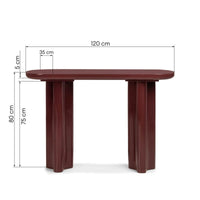Konsolė JALISCO 120 cm, burgundas/rudas