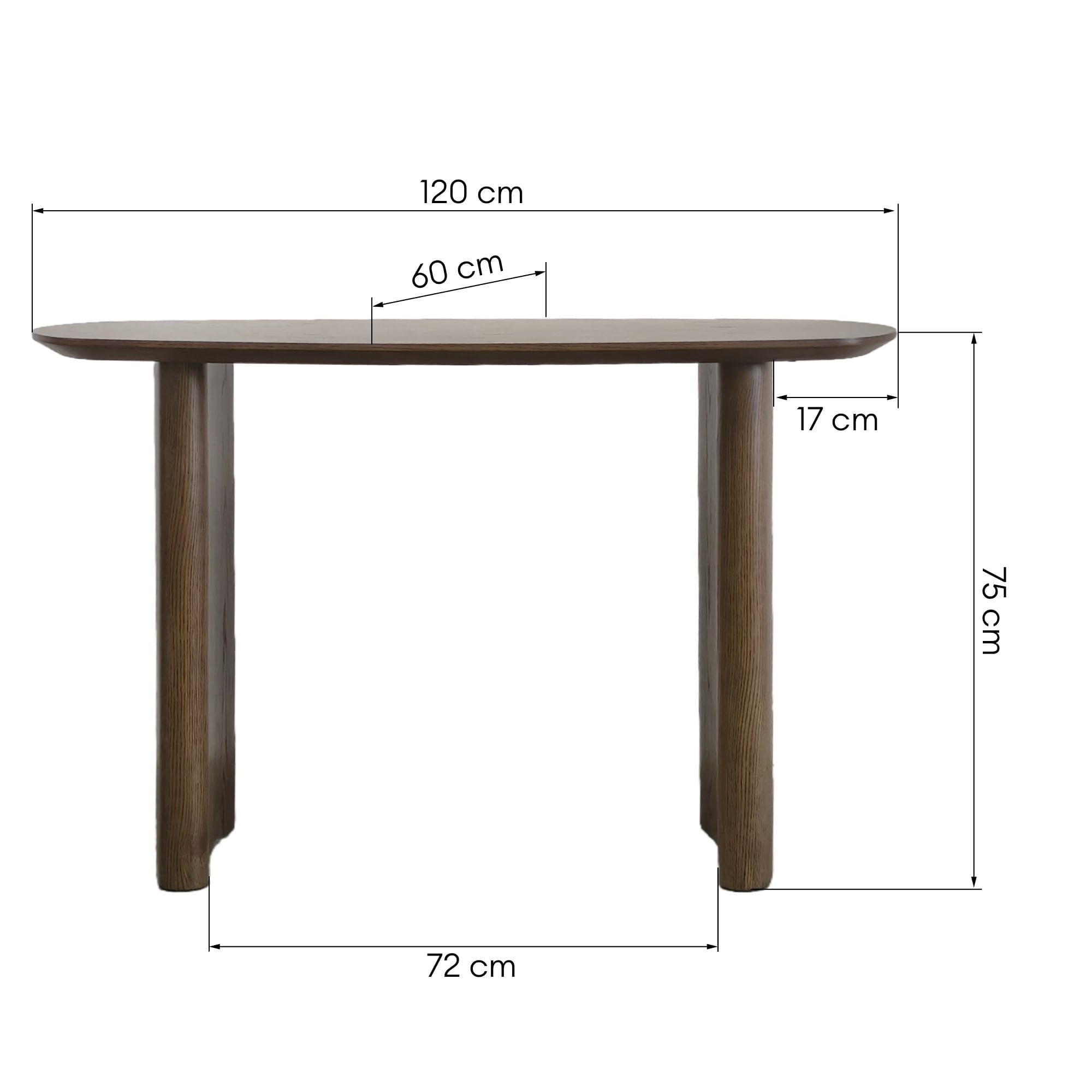 Desk PATINE, dark oak, 120 cm