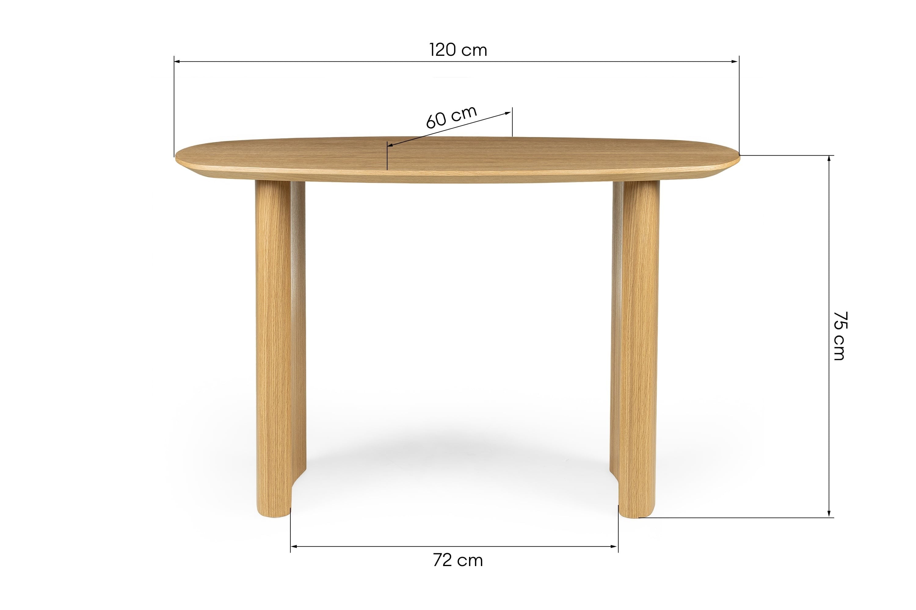 Rakstāmgalds PATINE, dabīgais ozols, 120 cm