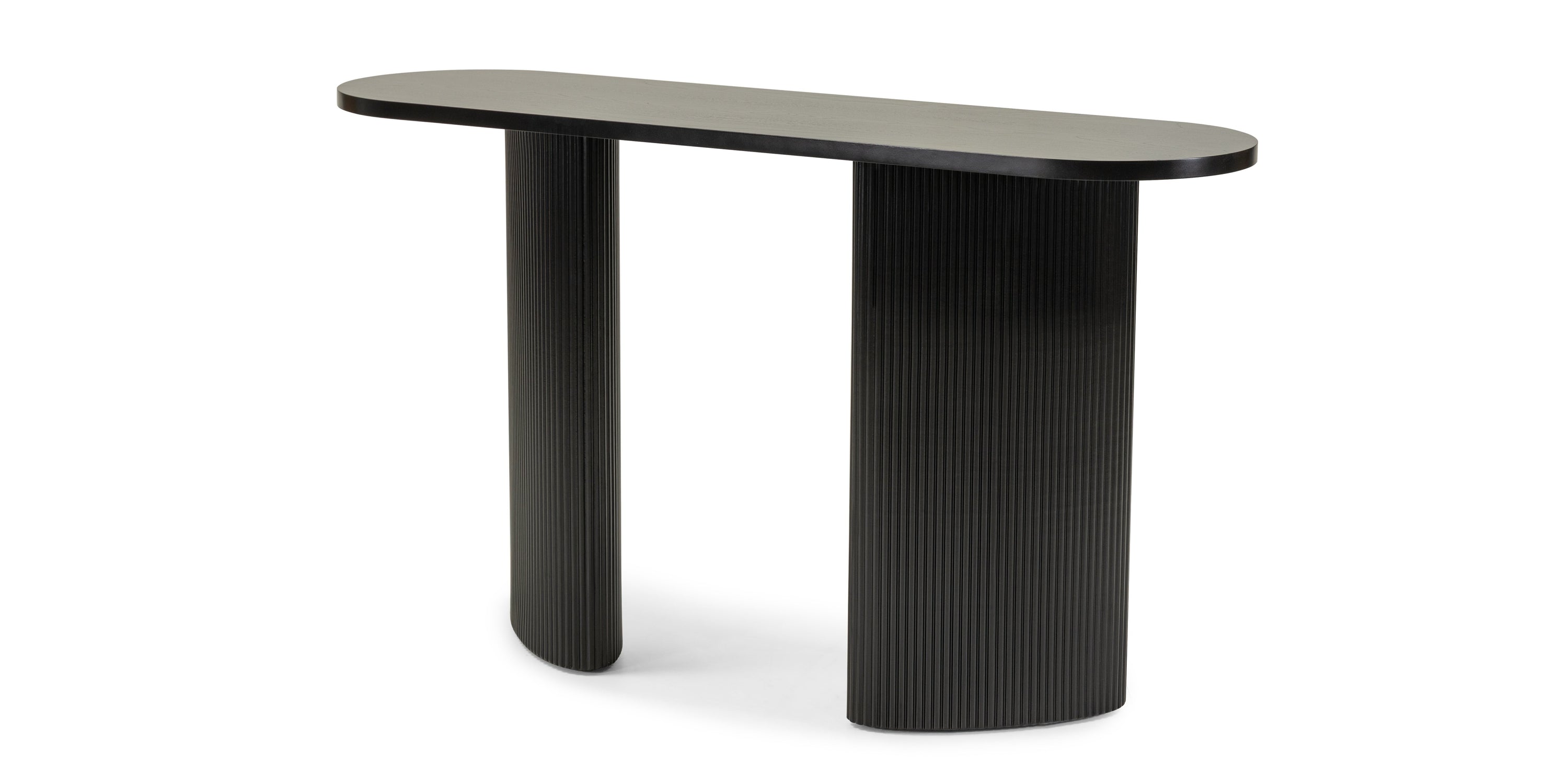 Desk PERIOL, black, lamellae, 140 cm