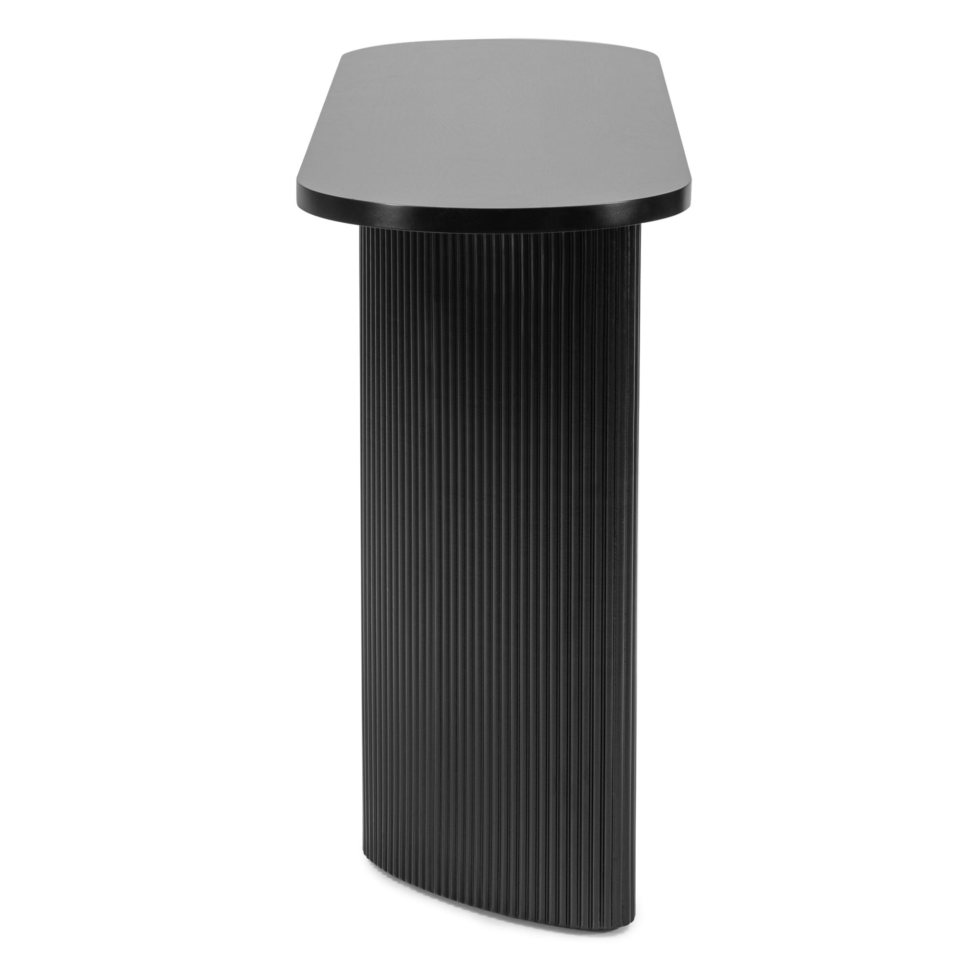 Desk PERIOL, black, lamellae, 140 cm