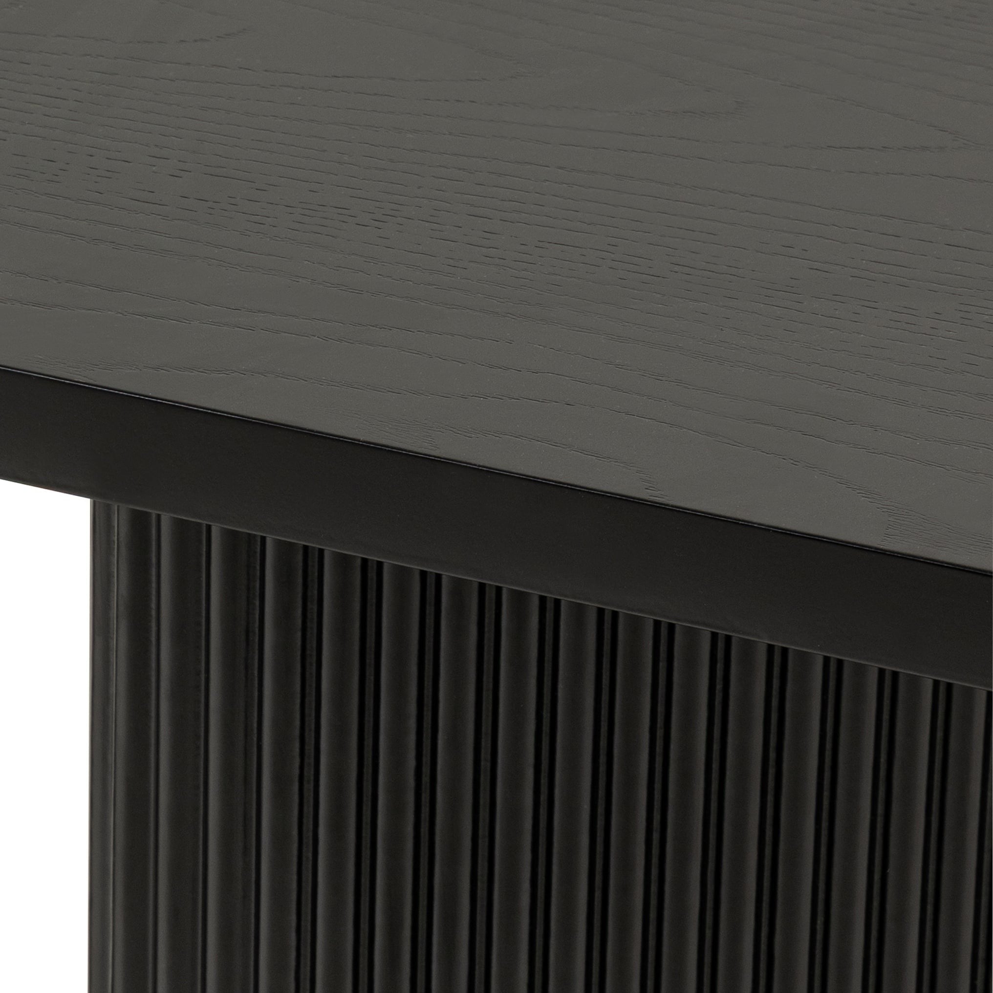 Desk PERIOL, black, lamellae, 140 cm