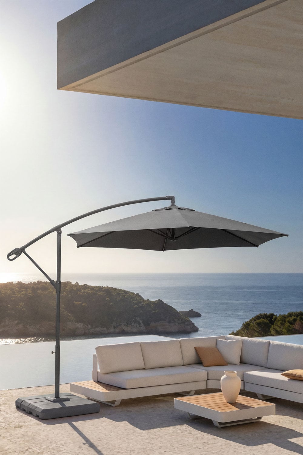 Outdoor umbrella SASIMPLO, graphite grey