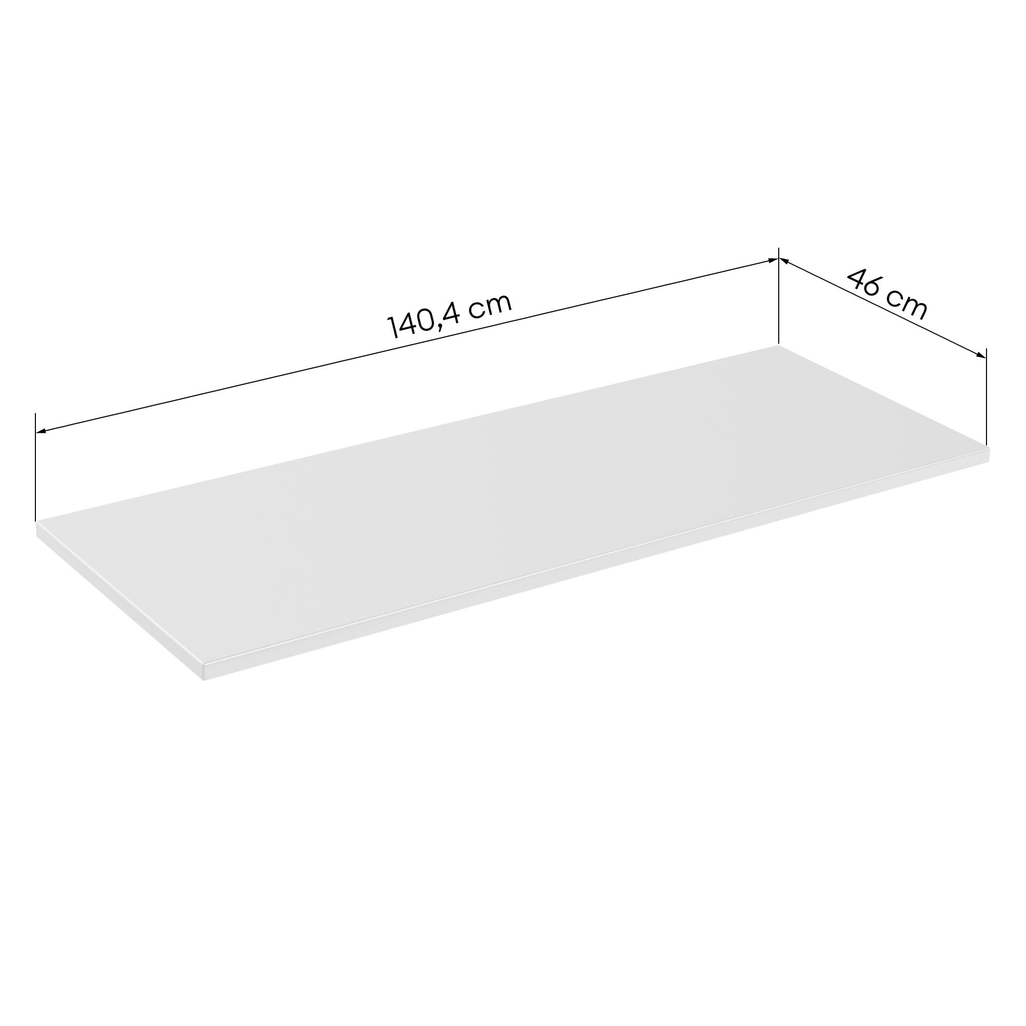 Bathroom vanity top FLEUR WHITE, 140 cm