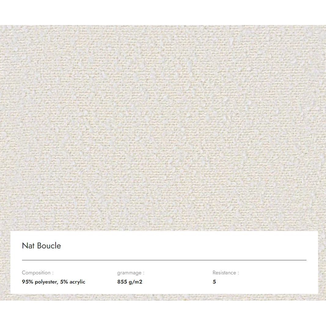 LOFT pufas, balta spalva, boucle