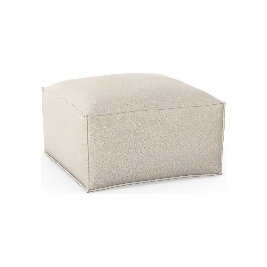 LOFT pufas, balta spalva, boucle