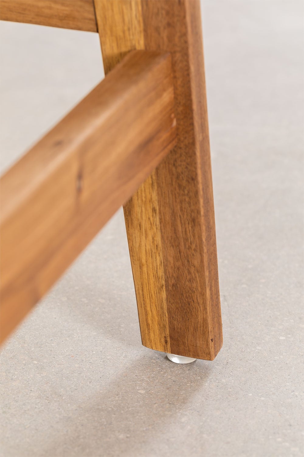 Outdoor bar stool TENAY, acacia wood, wheat brown