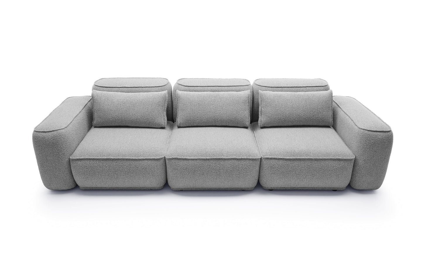 Sofa BILLY 3-vietė, bouclé sidabrinė