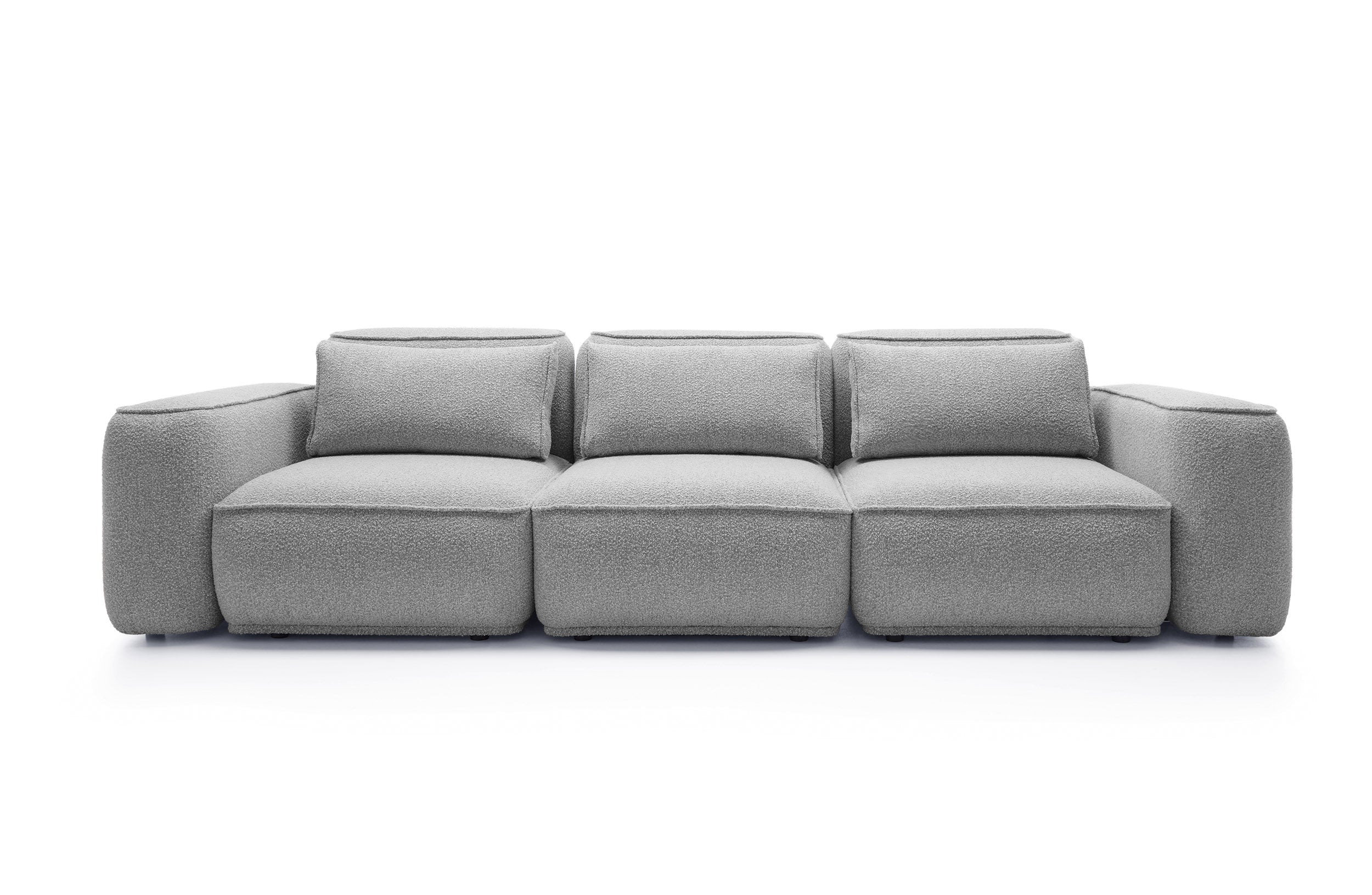 Sofa BILLY 3-vietė, bouclé sidabrinė