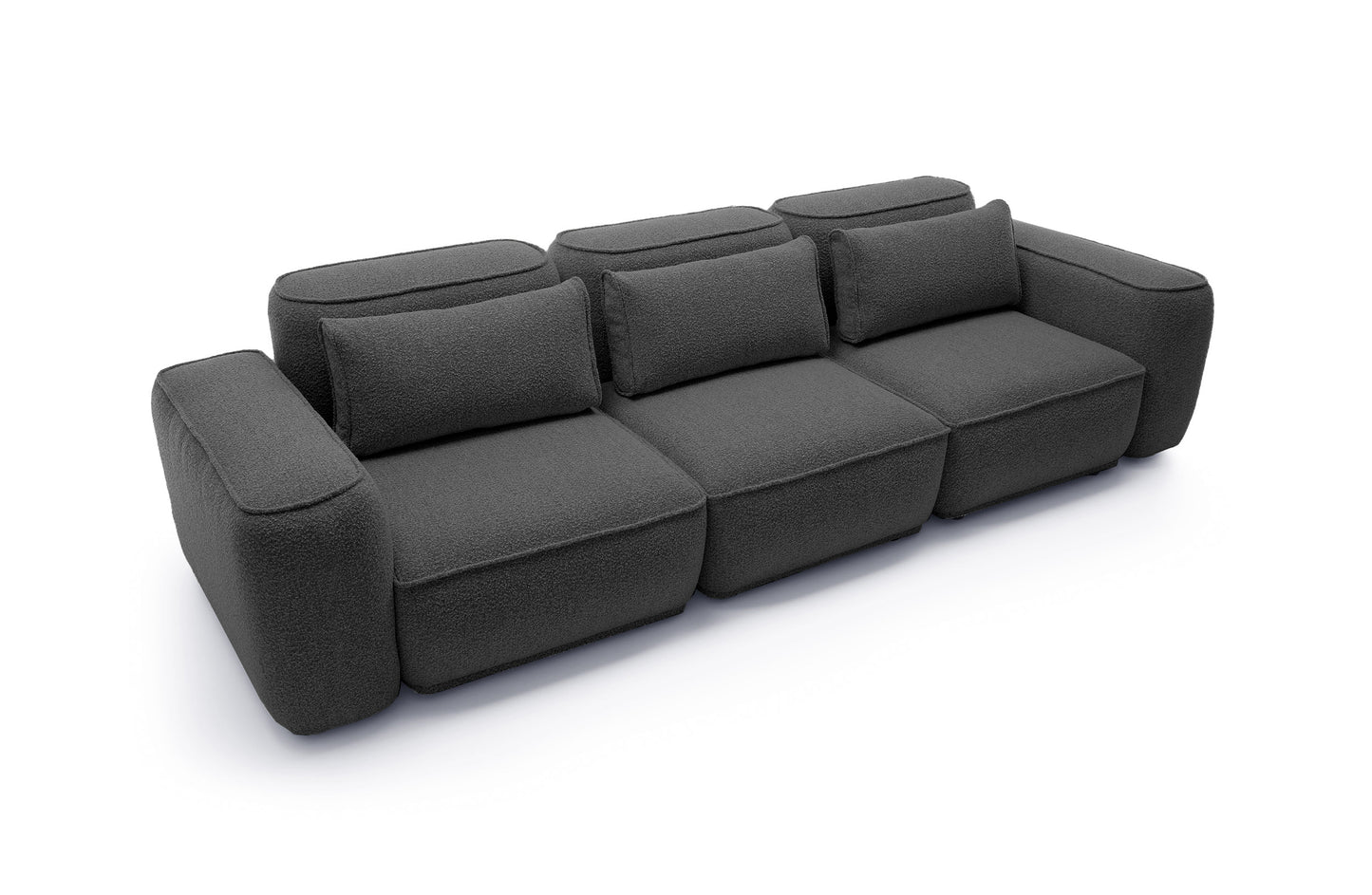 Sofa BILLY 3-vietė, bouclé grafito