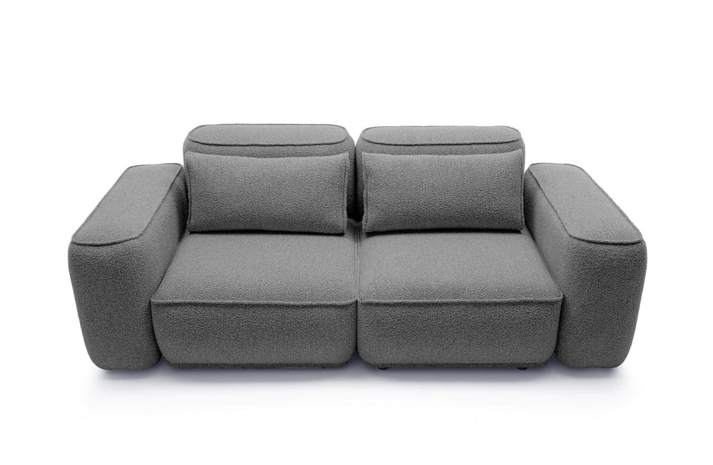 Sofa BILLY 2-vietė, bouclé pilka