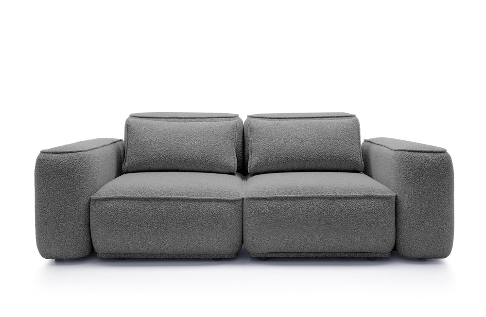 Sofa BILLY 2-vietė, bouclé pilka