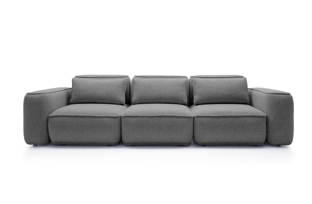 Sofa BILLY 3-vietė, bouclé pilka