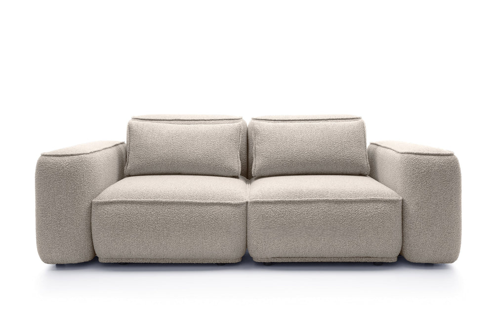Sofa BILLY 2-vietė, bouclé smėlinė