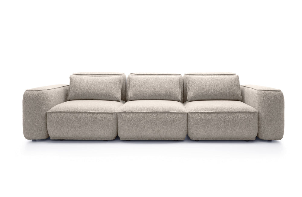 Sofa BILLY 3-vietė, bouclé smėlinė