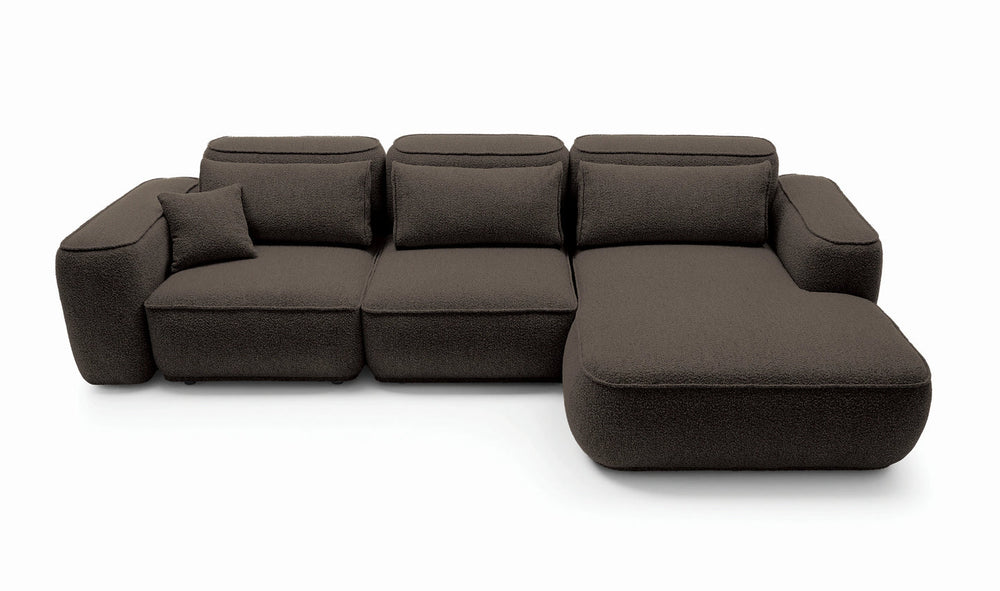 Kampinė sofa BILLY, rudai mokos