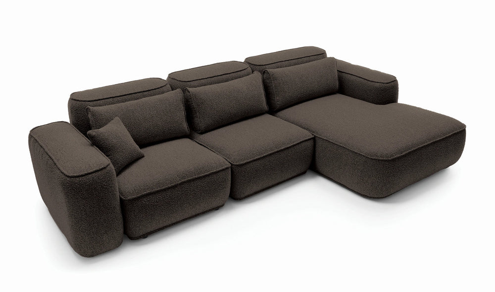 Kampinė sofa BILLY, rudai mokos