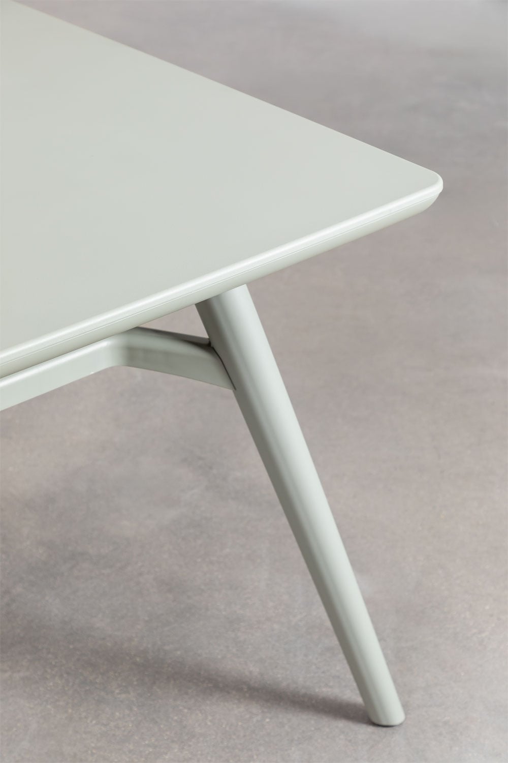 Stalas SKANDA, 135x80 cm, polipropilenas, chaki žalia