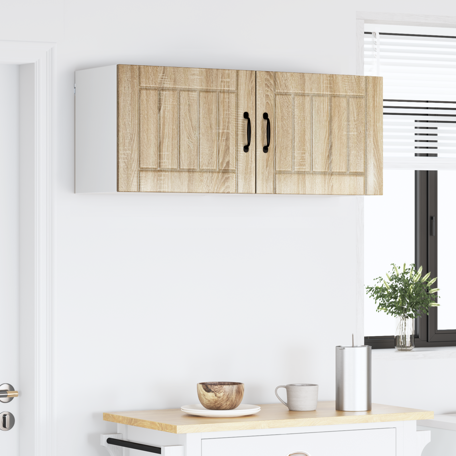 Virtuvės sieninė spintelė 2 pcs Sonoma ąžuolas 50 x 31 x 40 cm