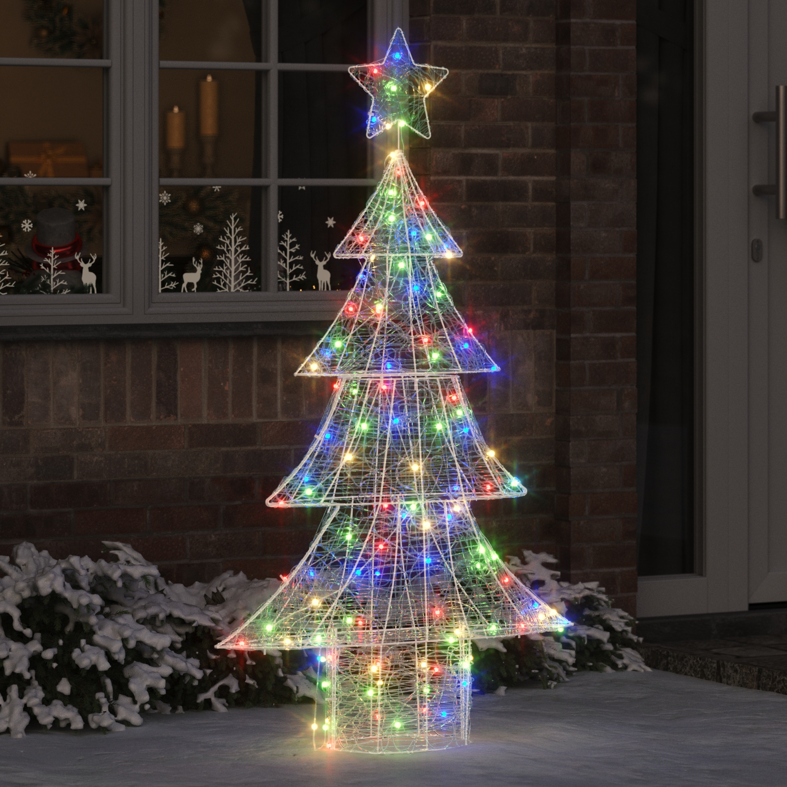 Kalėdų eglutė su 160 LED Įvairiaspalvis 150 cm Akrilas