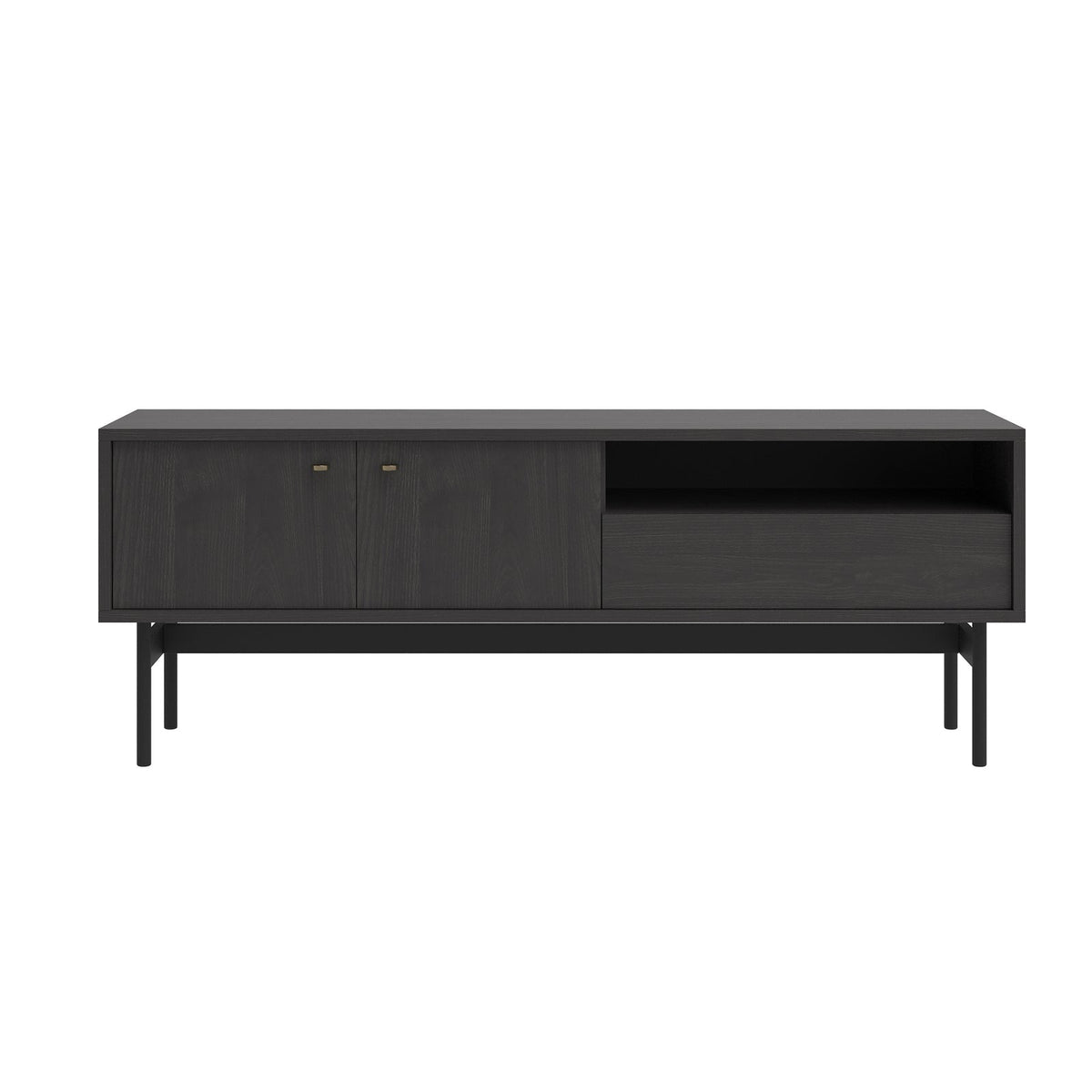 TV staliukas OLAR, uosio, 154 cm svetainės kompozicijoje