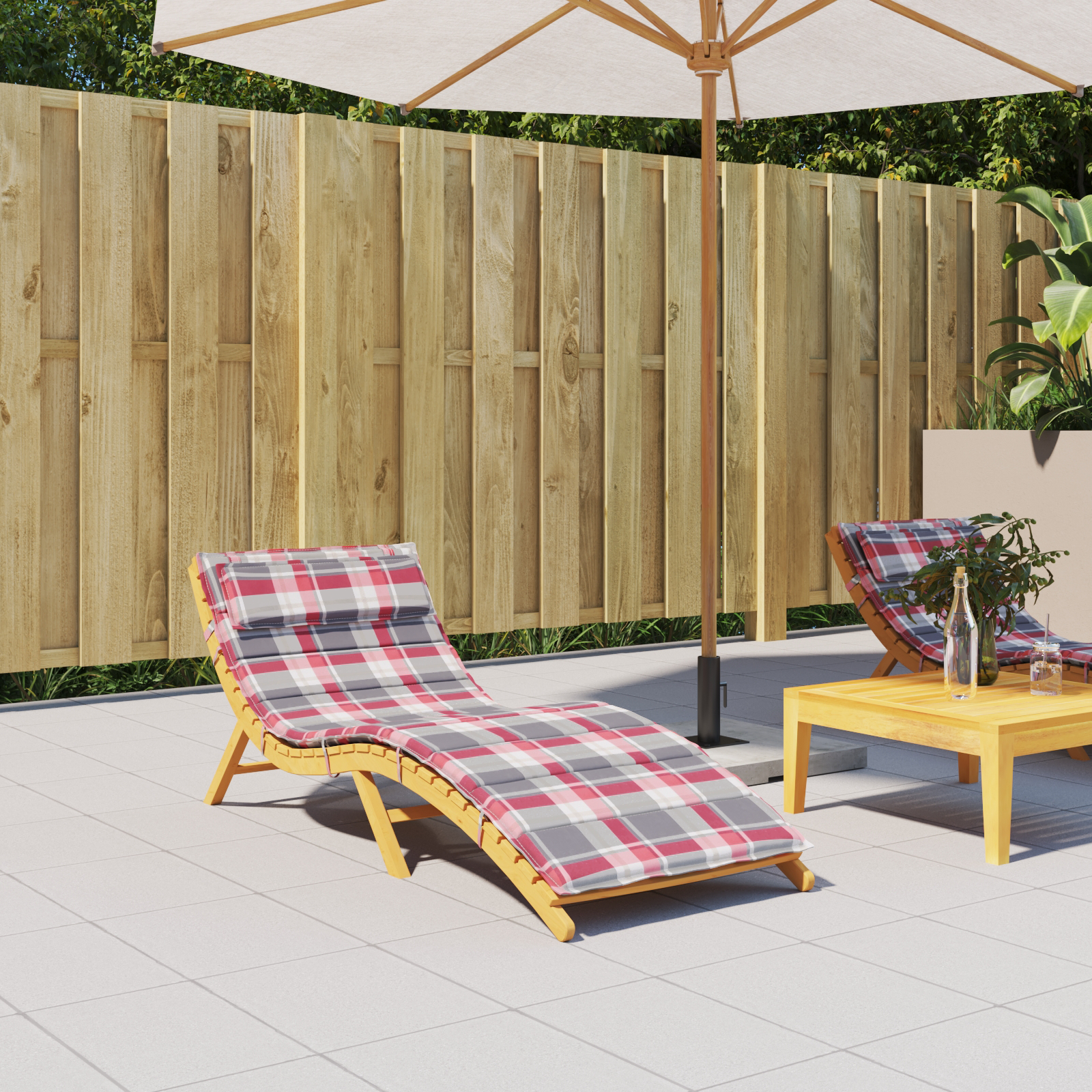 Saulės poilsio pagalvė Plaidas Raudona ir pilka 178 x 60 x 4 cm