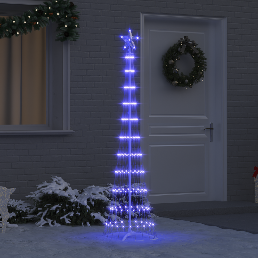 LED Christmas tree WINTER WINTER, with 230 LED Blue 51 x 51 x 190 cm. metal