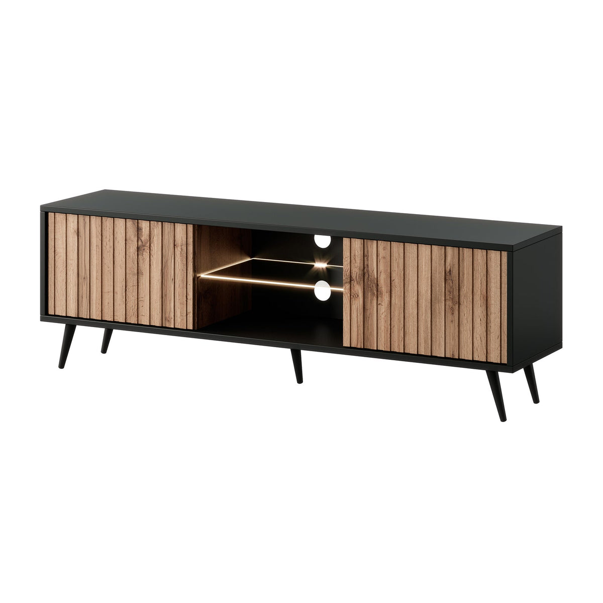 TV spintelė MAGNUS, juoda, 135 cm