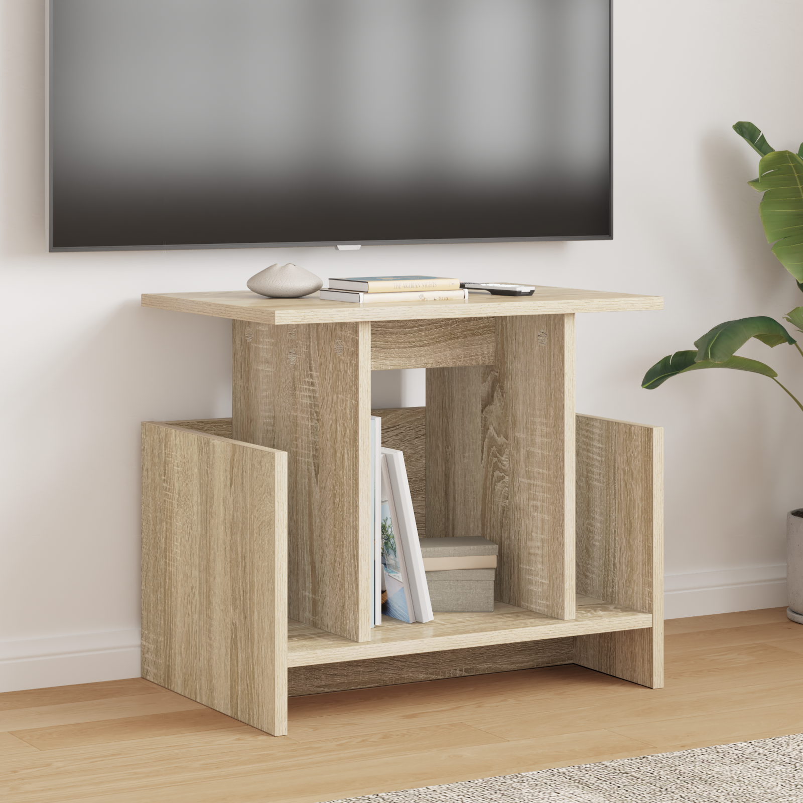 Televizoriaus stovas 2 pcs Sonoma ąžuolas 50 x 35 x 45 cm