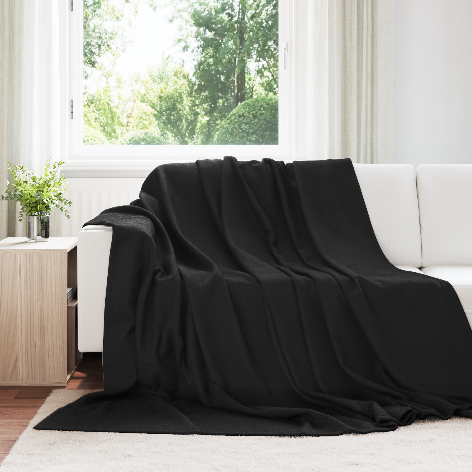 Apklotas Juoda 240 x 220 cm Flysas