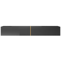TV spintelė FREJA, 200 cm, juoda+auksinė