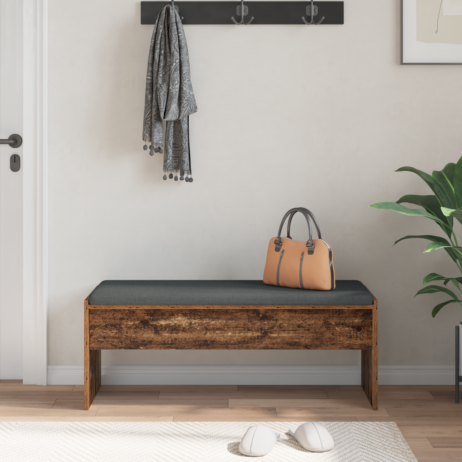 Koridoriaus suolas su pagalve Senas medis 100 x 38 x 46 cm