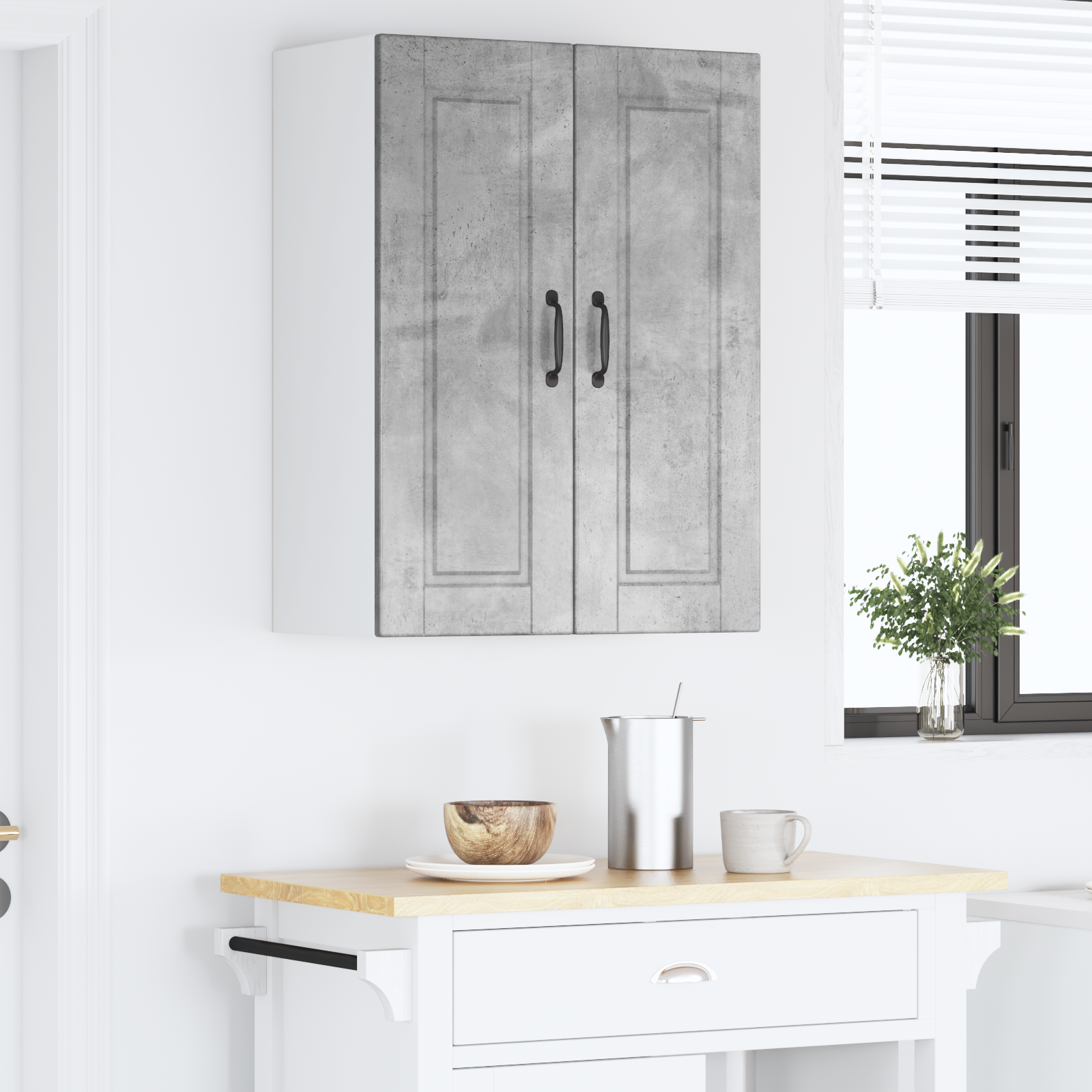 Virtuvės spintelė Betono pilka 60 x 31 x 80 cm Apdirbta mediena