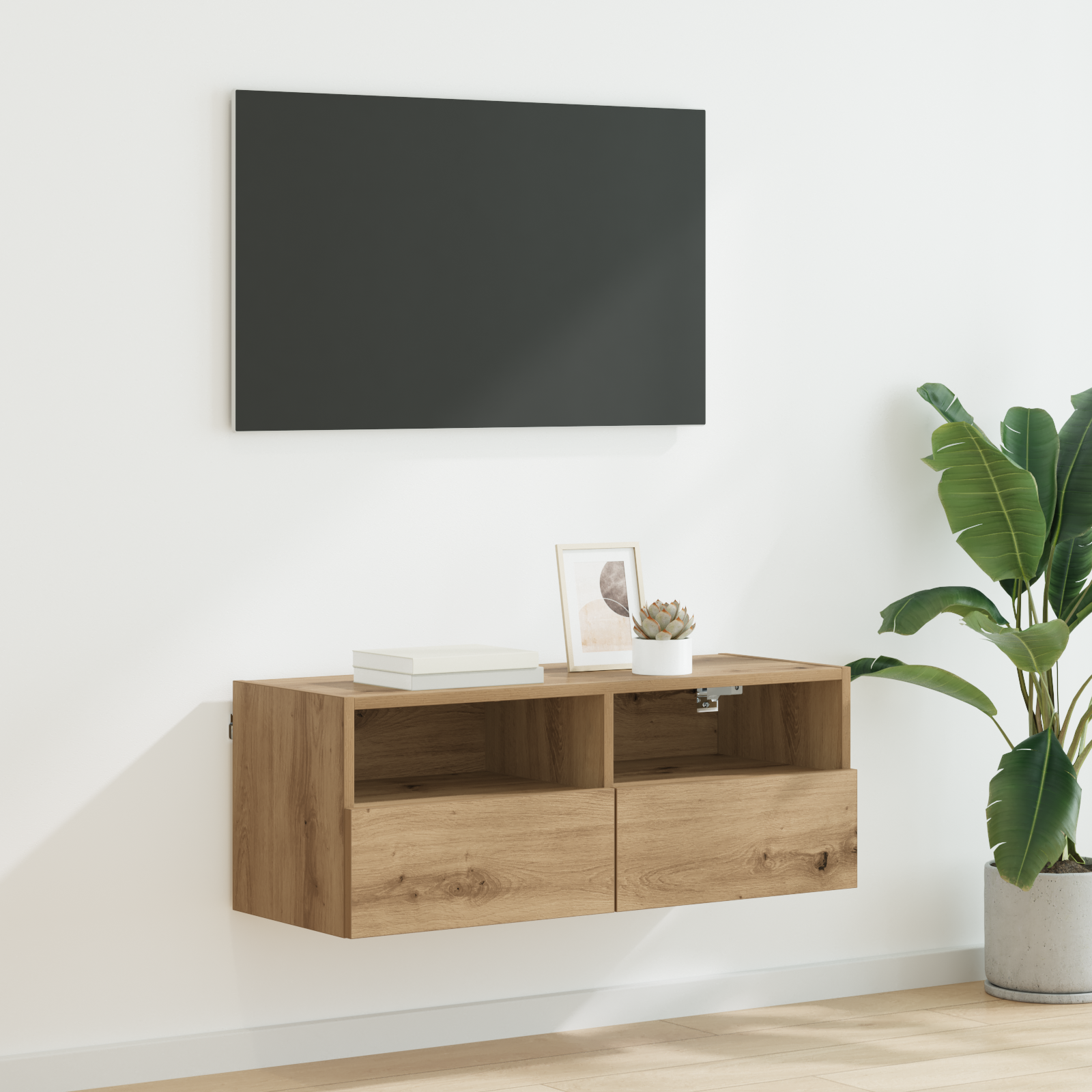 TV sieninė spintelė Amatininkų ąžuolas 80 x 30 x 30 cm