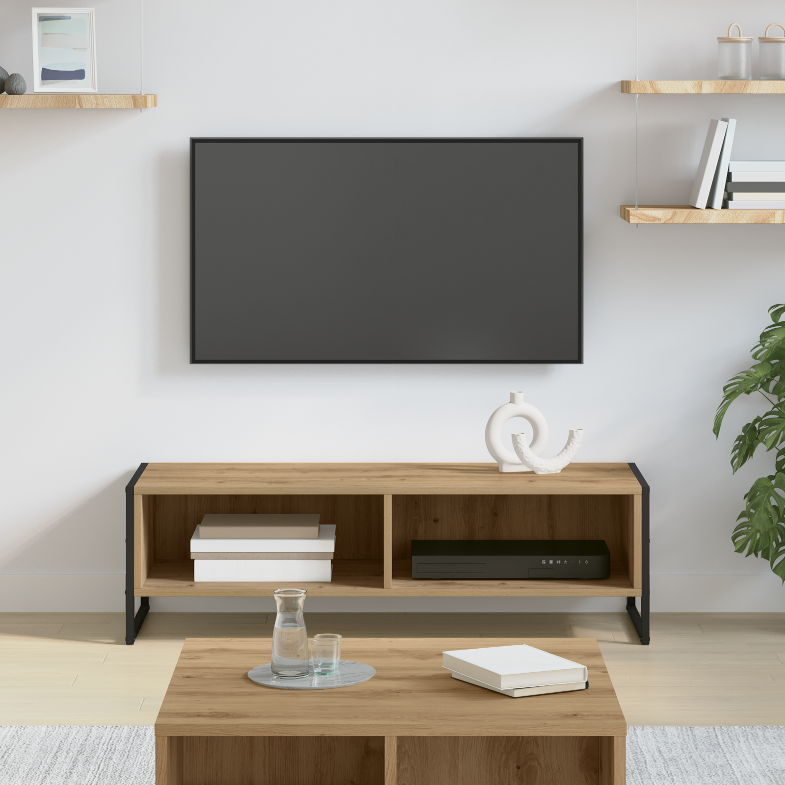 TV cabinet Artisan oak 100 x 36.5 x 30.5 cm