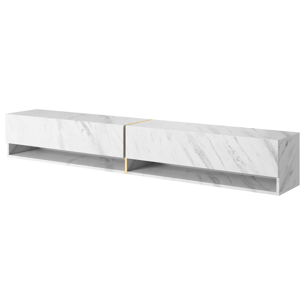TV spintelė FIONNA, 200 cm, balta