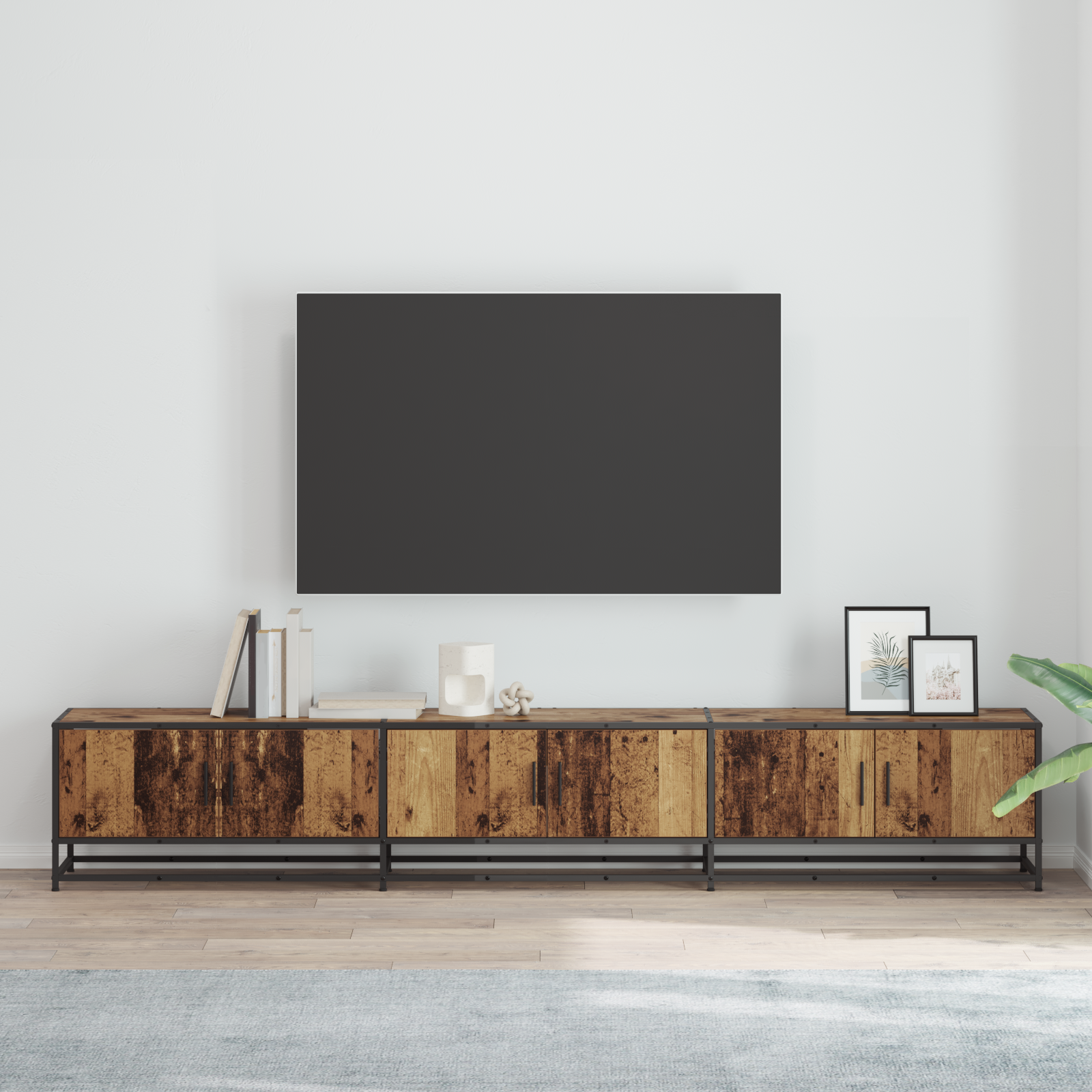 TV vienetai 2 pcs Senovinis medis 240 x 35 x 41 cm