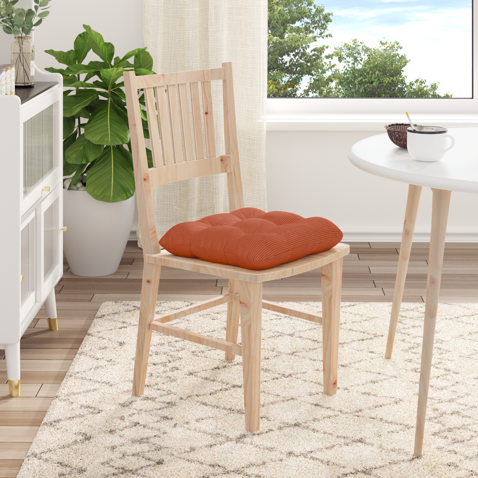 Sėdynių pagalvėlės 4 pcs Raudona oranžinė 45 x 45 cm
