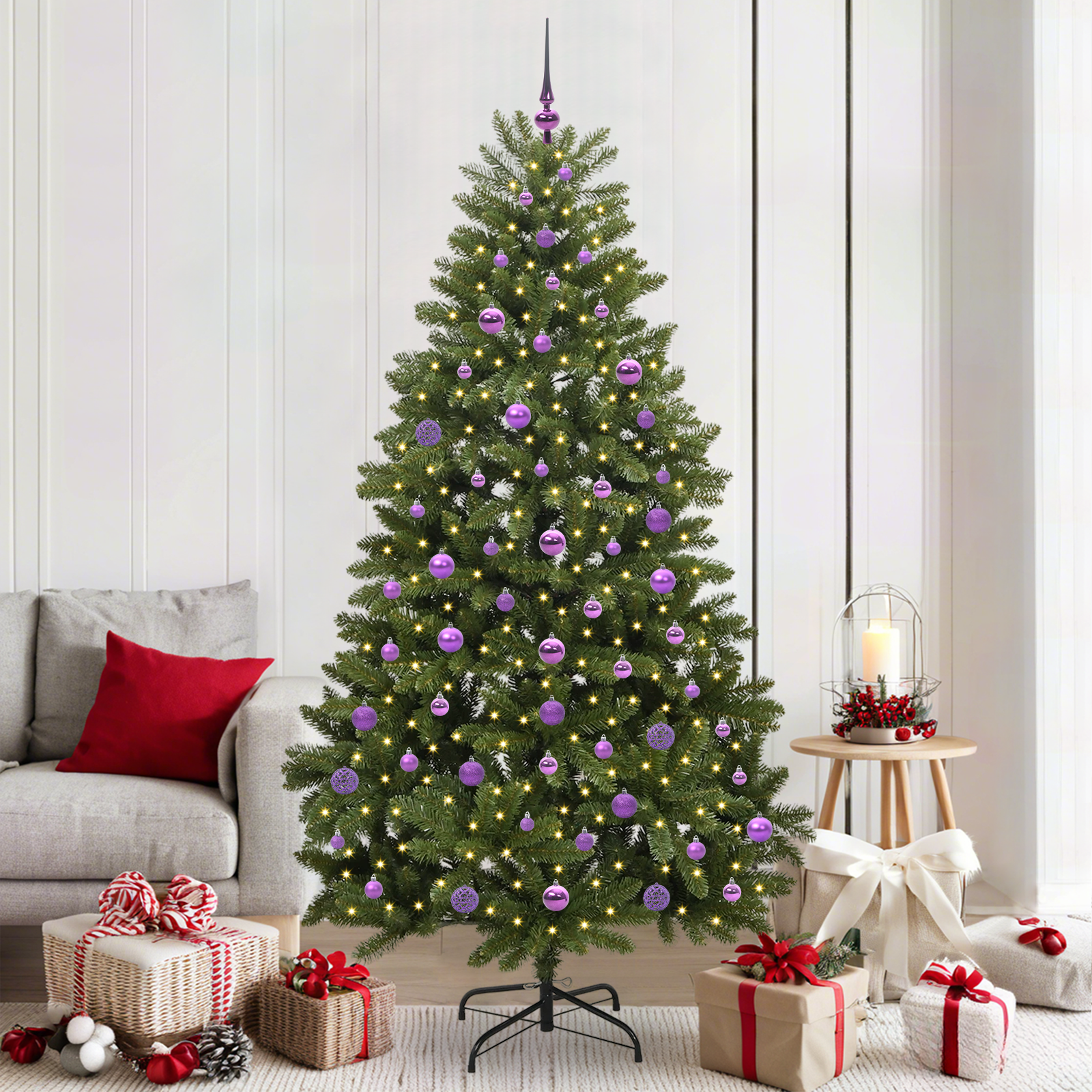Dirbtinė Kalėdų eglutė BLOOM STAR, su 300 LED Žalia 210 cm . , metalas