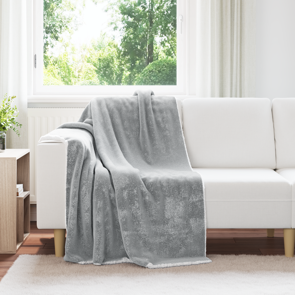 Grey Blanket 130 x 150 cm Fleece
