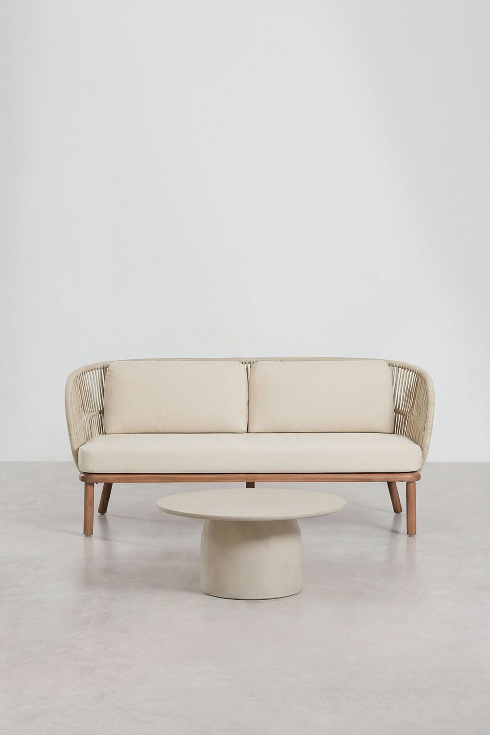 Lauko baldų komplektas CORAL, sofa šokoladinė