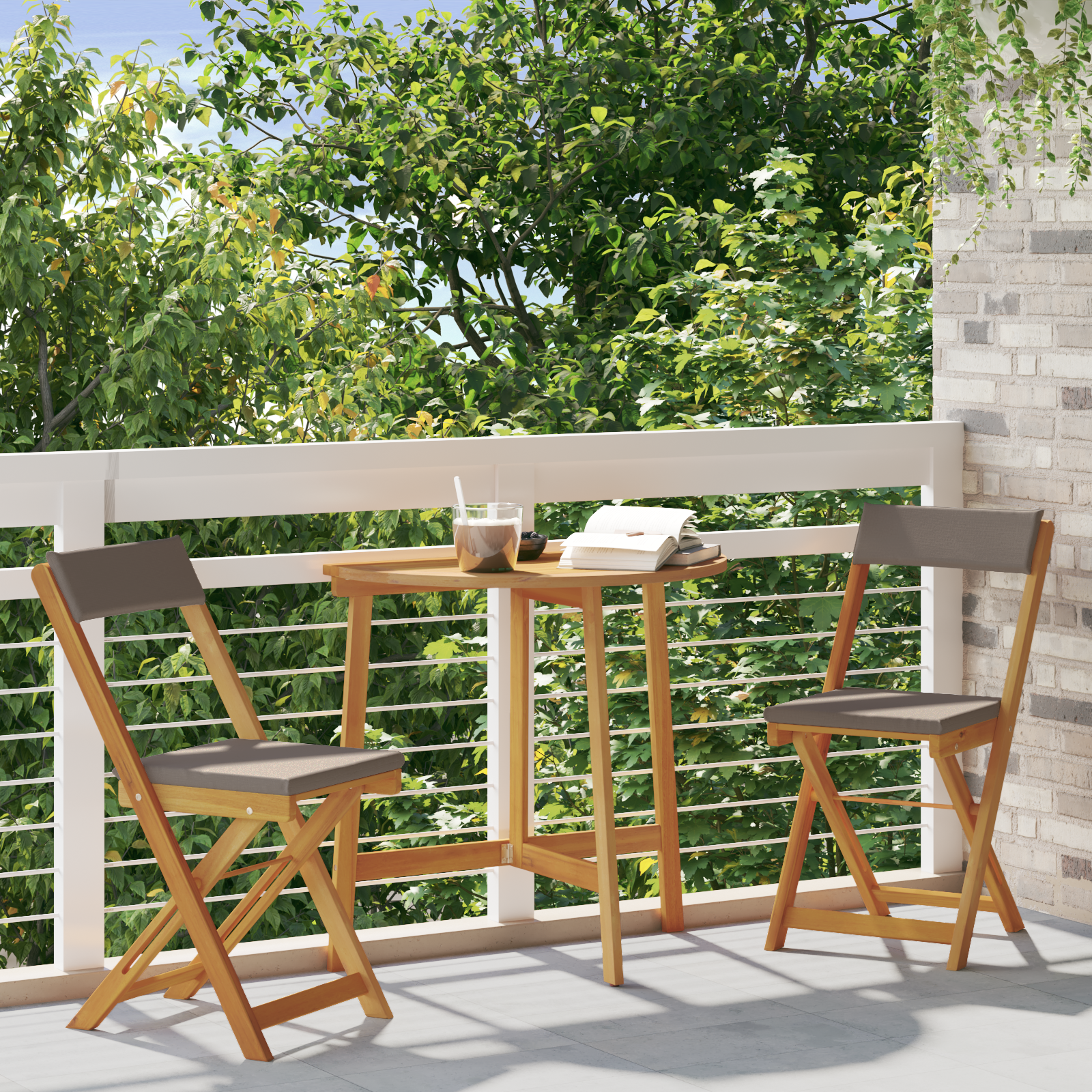 Lauko bistro kėdės 2 pcs Tamsiai pilka 40 x 53 x 80 cm